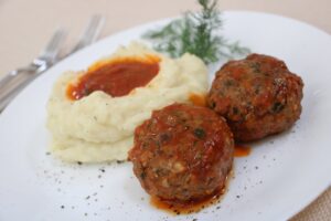 Meatball with Mashed Potato